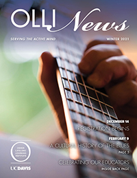 OLLI catalog cover with close up image of guitar