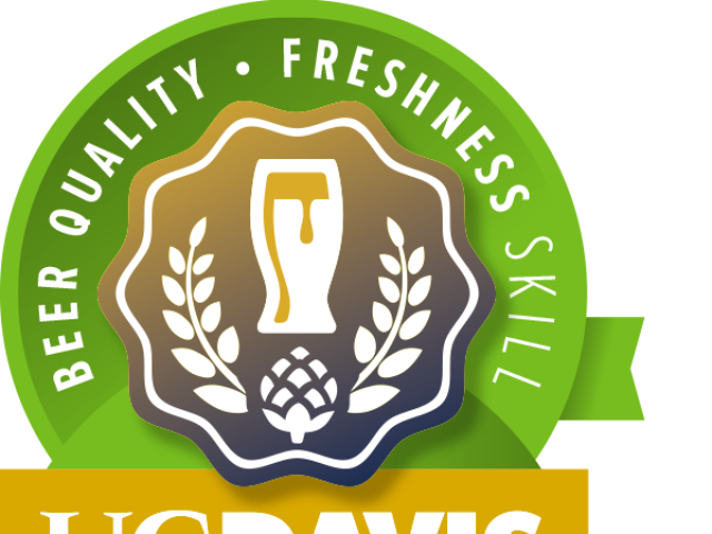 UC Davis Brewing badge illustration