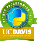 Python programming badge graphic